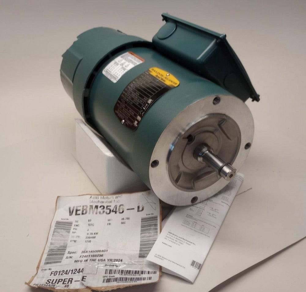 Baldor VEBM3546-D Electric Motor 3ph 1hp 1770rpm 230/460V TEFC 56C 35X145G004G1