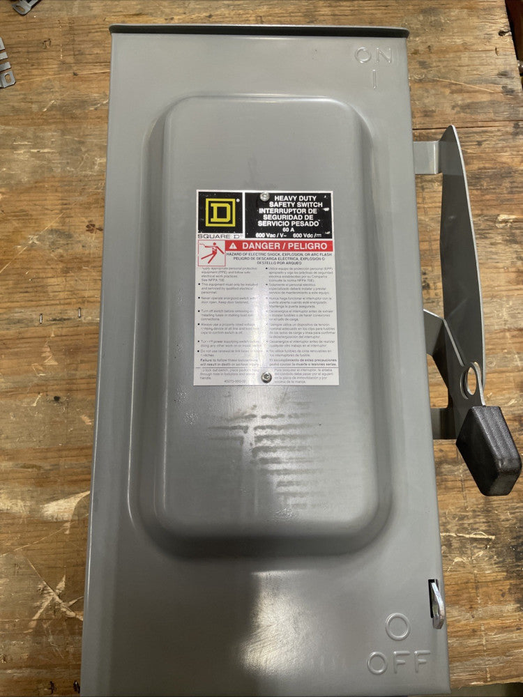 SQUARE D DU323RB 100A NON-FUSED GENERAL DUTY SAFETY SWITCH 3P 240 VAC NNB