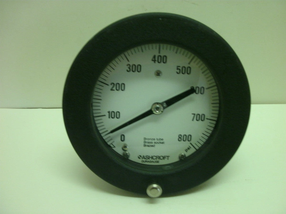 ASHCROFT DURAGAUAGE 45-1377-AS-04B-800 PRESSURE GAUGE 0-800 PSI NEW NO BOX