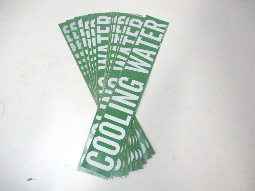 Brady (7070-1) 2-1/4" x 14" Cooling Water Adhesive Pipe Marker - Lot of 14