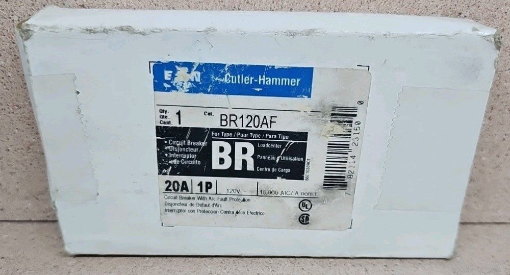 BR120AF CUTLER HAMMER 1 POLE 20 AMP 120V CIRCUIT BREAKER NTO