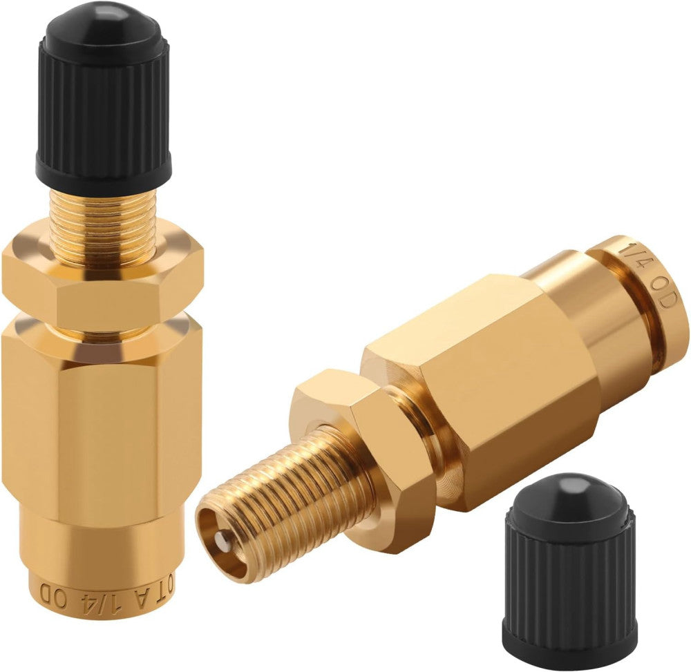 1/4 Inch Schrader Inflation Valve Push to Connect Fitting Air Line Tubing Kit
