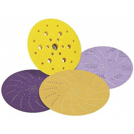 3M 7100077549 Hook-And-Loop Sanding Disc, 3" Dia, Multi-Hole, Aluminum Oxide,