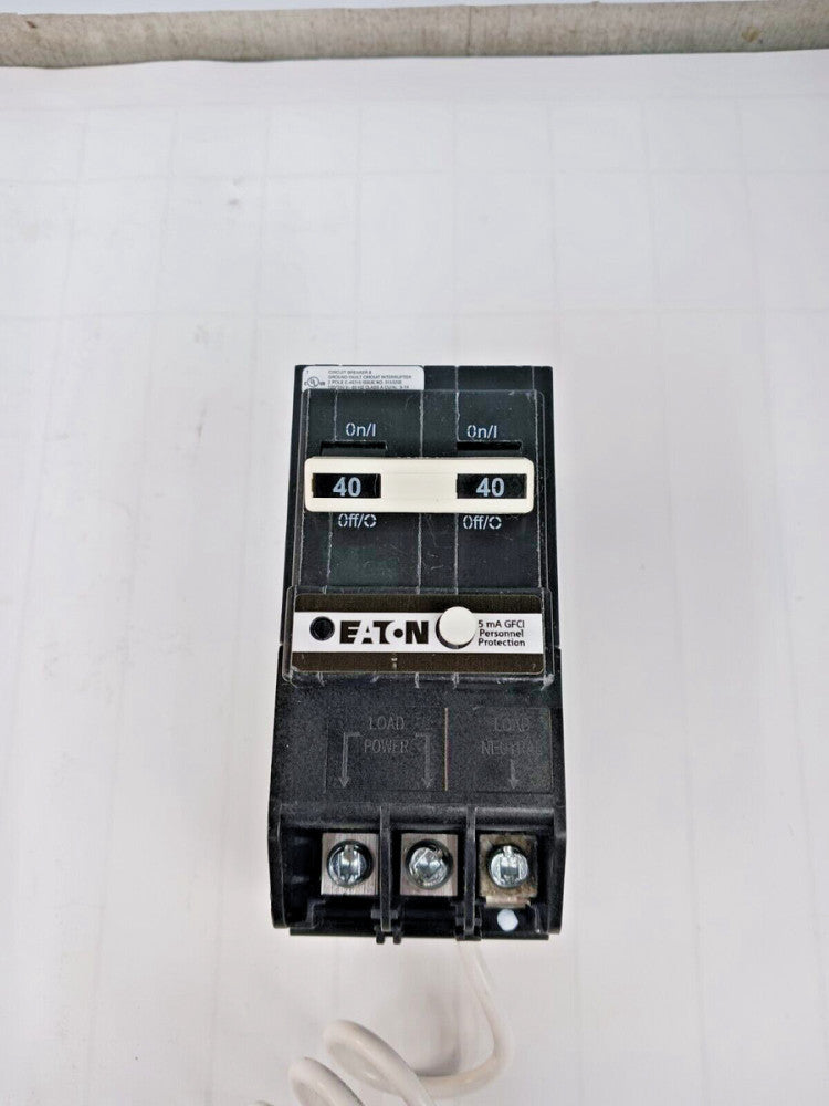 Eaton 40 Amp GFCI Circuit Breaker 2 Pole  120/240 VAC BRN240GF