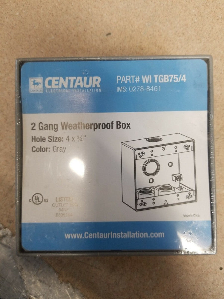 LOT OF 2 BWF TGB75-4V 3/4" 4-HOLE 2 GNG BX. 