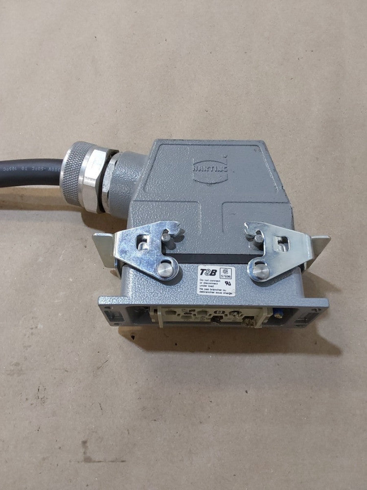 HARTING HAN 6 H & B -M 35A 600V ADAPETR 6 PIN ....