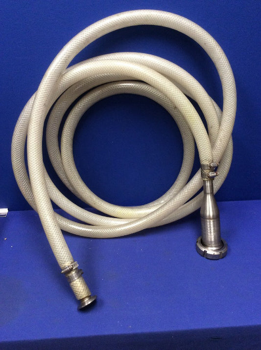 1"I.D. Braided PVC Tubing 23'Long with 2"-1" S/S Reducer Inlet & 1½" Tri-Clamp