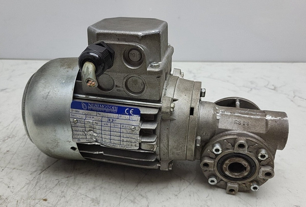 Neri Motor T56C4 Gearmotor Varvel FRS28/FL Worm Gearbox 28:1 Ratio *Damage 