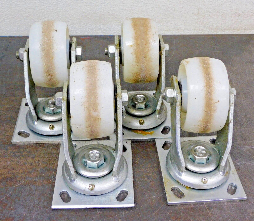 BestWay 4" Caster Swivel Wheels Cart Caster's Greaseable Lot of Four (4)