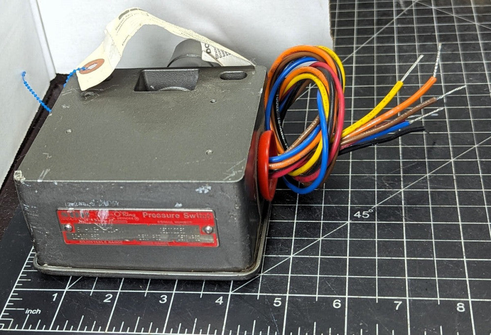 SOR Static O-ring pressure switch 12-100 PSI ADJ RANGE, 1500~2500 PSI NEW [A6B5]