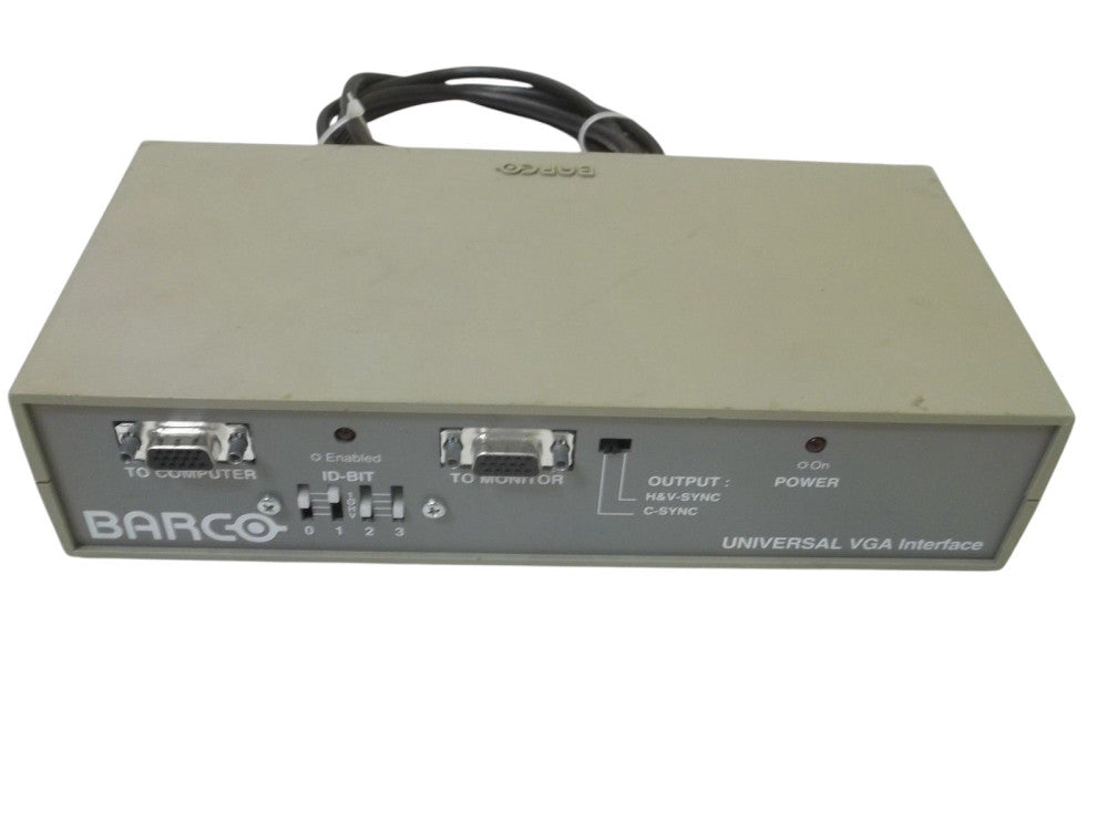 BARCO 1074102 UNIVERSAL VGA INTERFACE MAIN ID BIT COMBINATIONS UNMP
