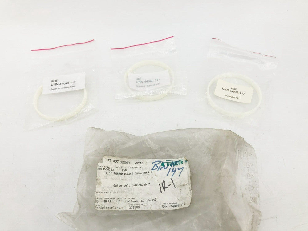 Lot of 3 New Buhler UNN-44049-117 Guide Belts D=85/80x9.7
