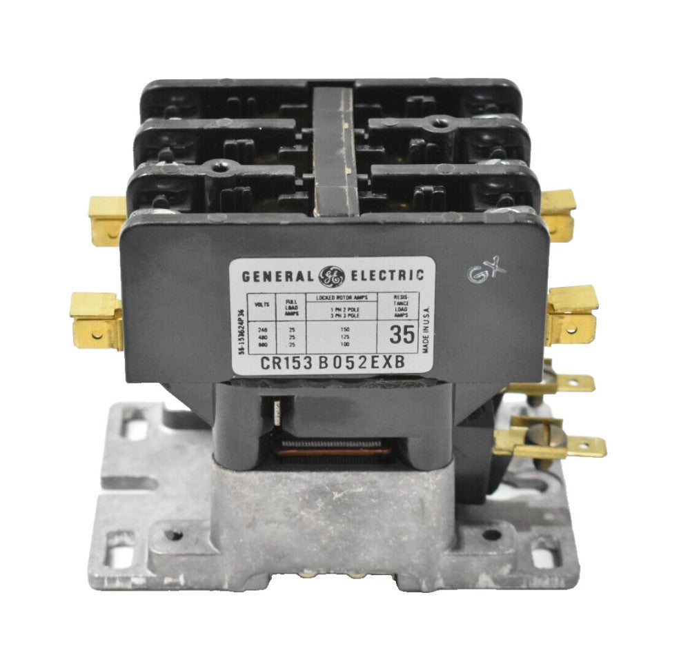 GE General Electric CR153 B052EXB Contactor FLA 25A, RLA 35A, 120V Coil