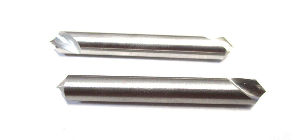 MADE IN USA 1/4 x 1/4 x 2 90° 1-Flute DE HSS Countersink - Lot of 2