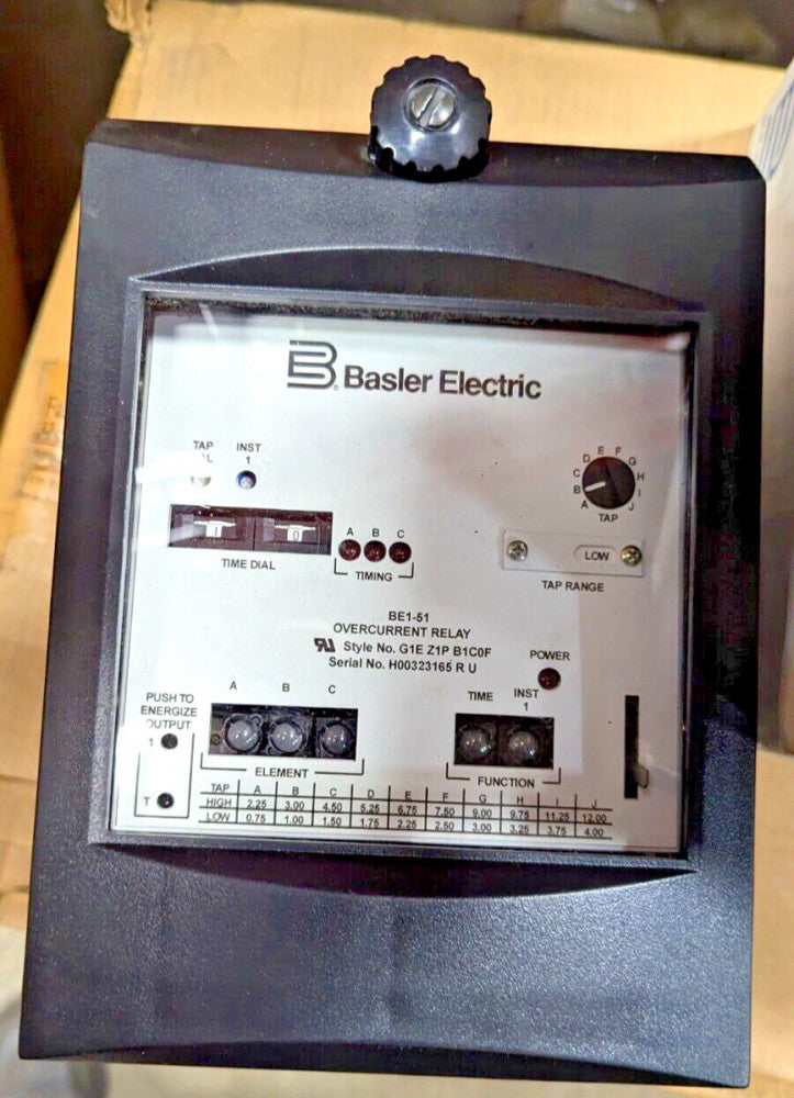 BE1-51 Basler Time Overcurrent Relay G1E Z1P B1COF [C8S2]