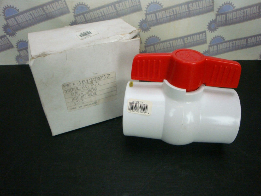 GF PIPING SYSTEM 2" PVC1 White 2" THREAD MIP VALVE 161350717 FNPT (NEW in BOX)