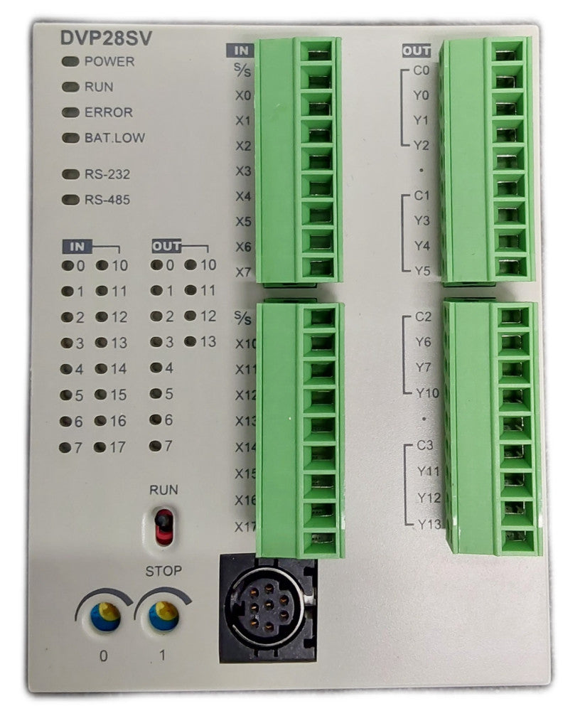 Delta DVP28SV11R2 SV2 Series Functional PLC DI 16 DO 12 Relay 24VDC