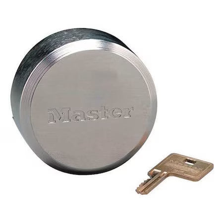 Master Lock 6271Kaw700a Padlock, Keyed Alike, Hidden Shackle, Round Zinc Body,