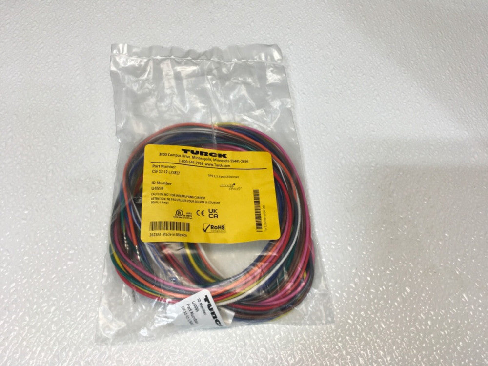 TURCK CSF 12-12-1/S817 Single Ended Cord Set (KB)