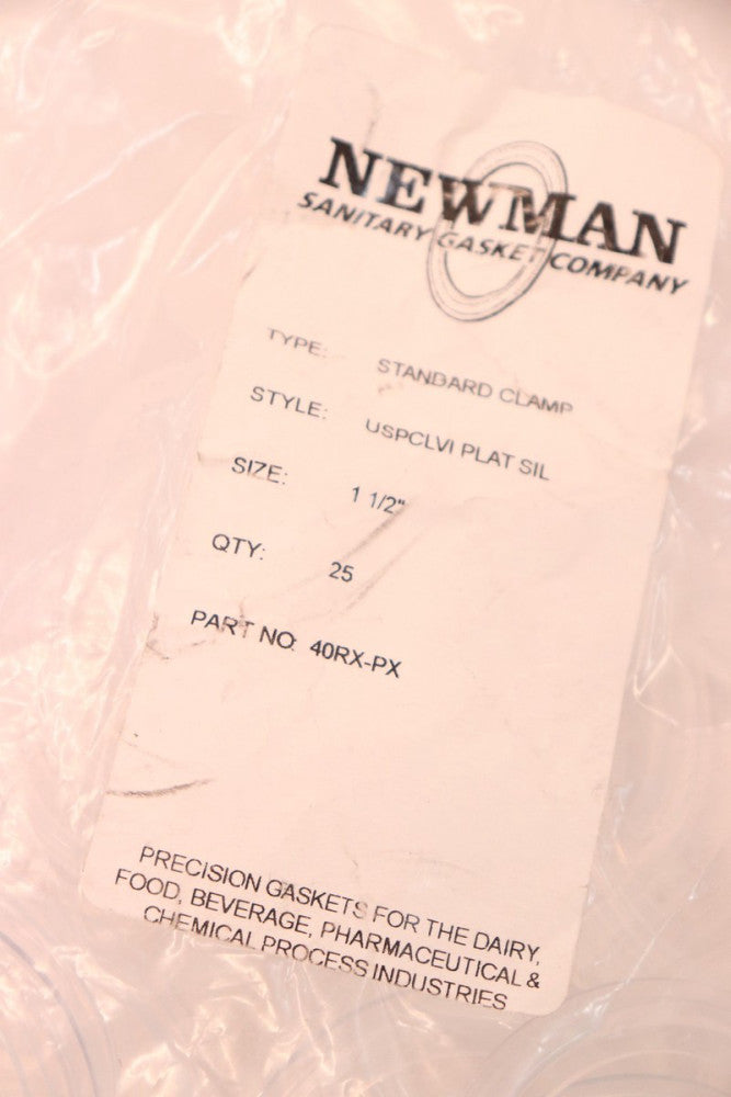 (25-Pk) NewMan Standard Clamp Gaskets Silicone 1-1/2" 40RX-PX