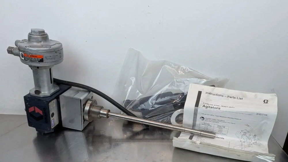 Graco 236661 Heavy Duty S/S Pressure Tank Agitator 1/2HP 15" 3000 RPM Gear Reduc