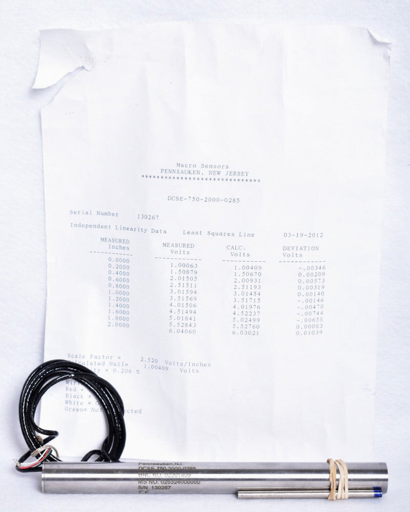 Macro Sensors Steam Turbine Sensor  DCSE-750-2000-0285