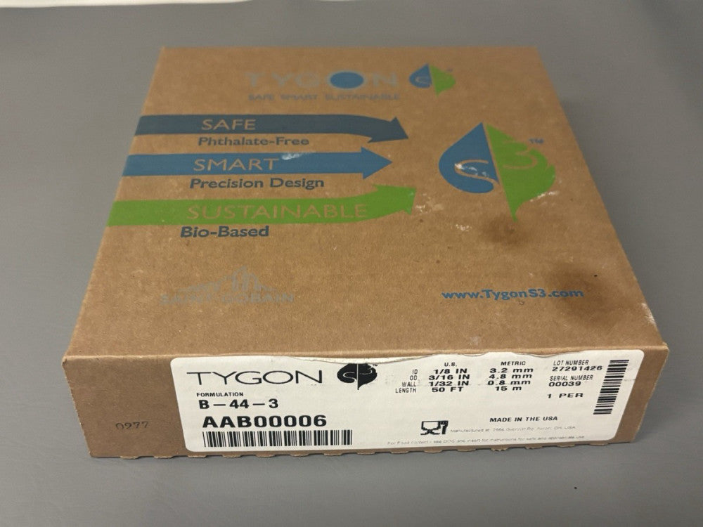 TYGON AAB00006 B-44-3 1/8" ID 3/16" OD Clear Flexible PVC Tubing 50 FT
