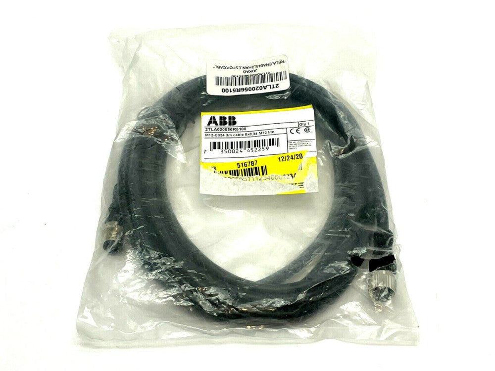 ABB 2TLA020056R5100 Cordset 3m Length 8-Pin M12