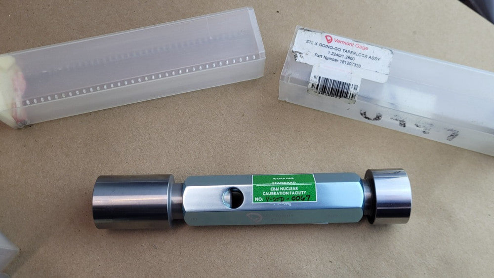 Vermont Gage V-STD-0067 / U997 1.2240 1.2600 Go / No Go Class X Gage