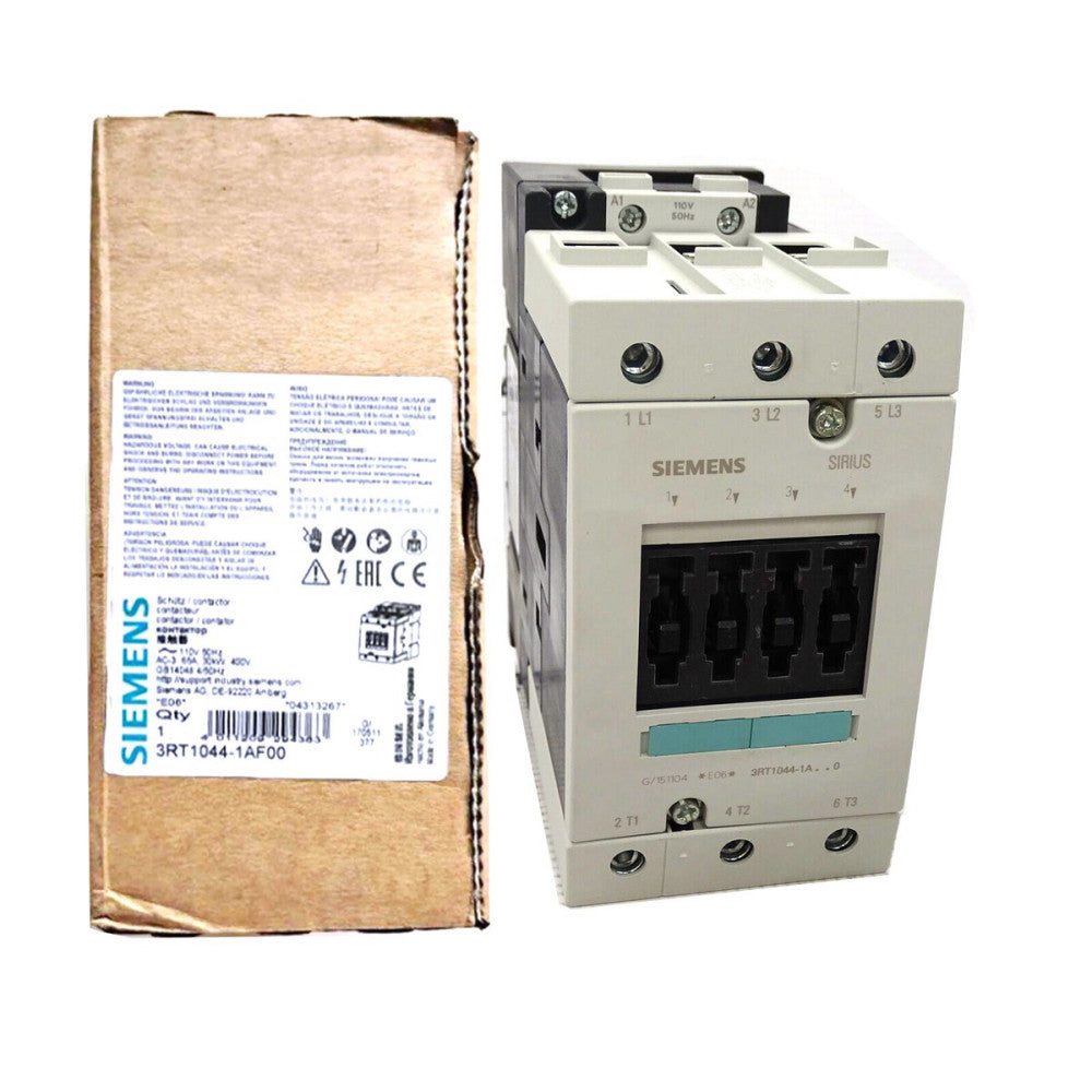 NEW SIEMENS 3RT1044-1AF00 3RT1 044-1AF00 PLC CONTACTOR 50Hz 3-POLE 30kW