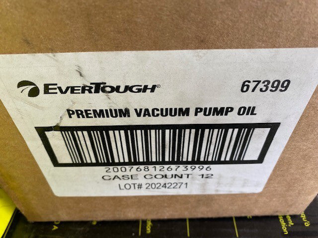 (12 PACK) EverTough Vacuum Pump Oil - 67399 - 8oz Each