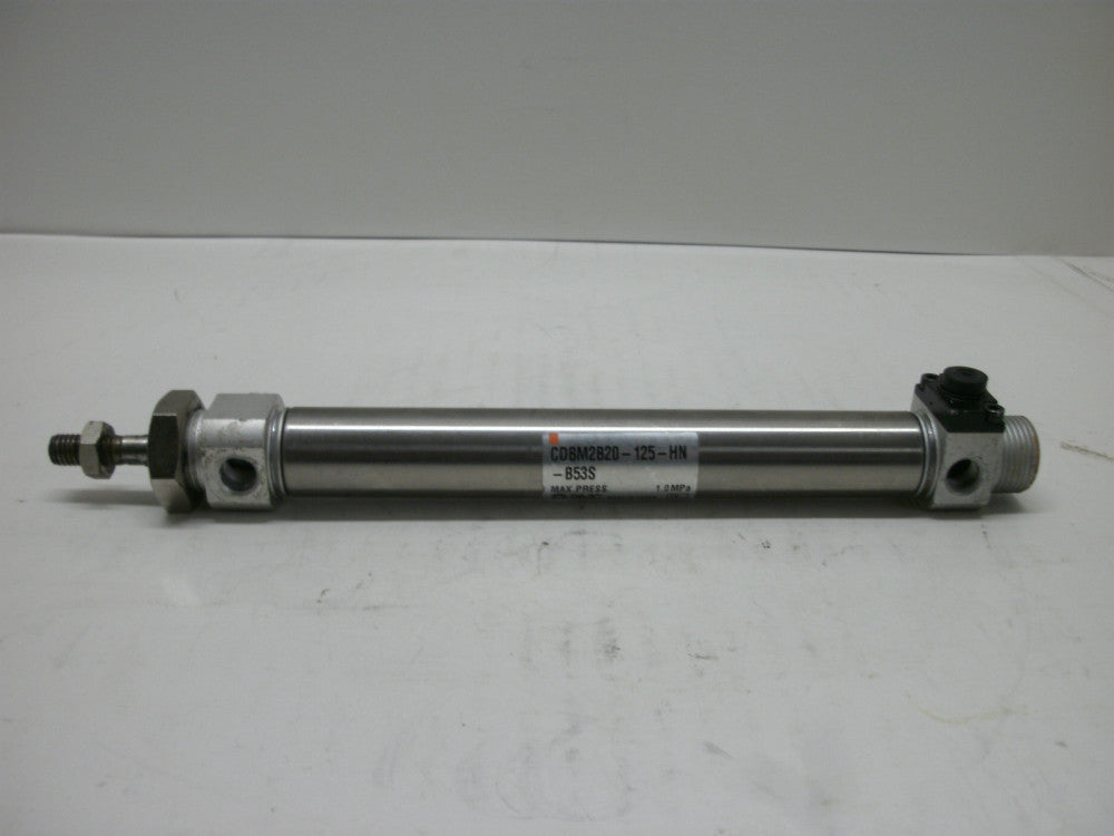SMC CDBM2B20-125-HN-B53S PNEUMATIC CYLINDER ROUND BODY DOUBLE ACT END LOCK