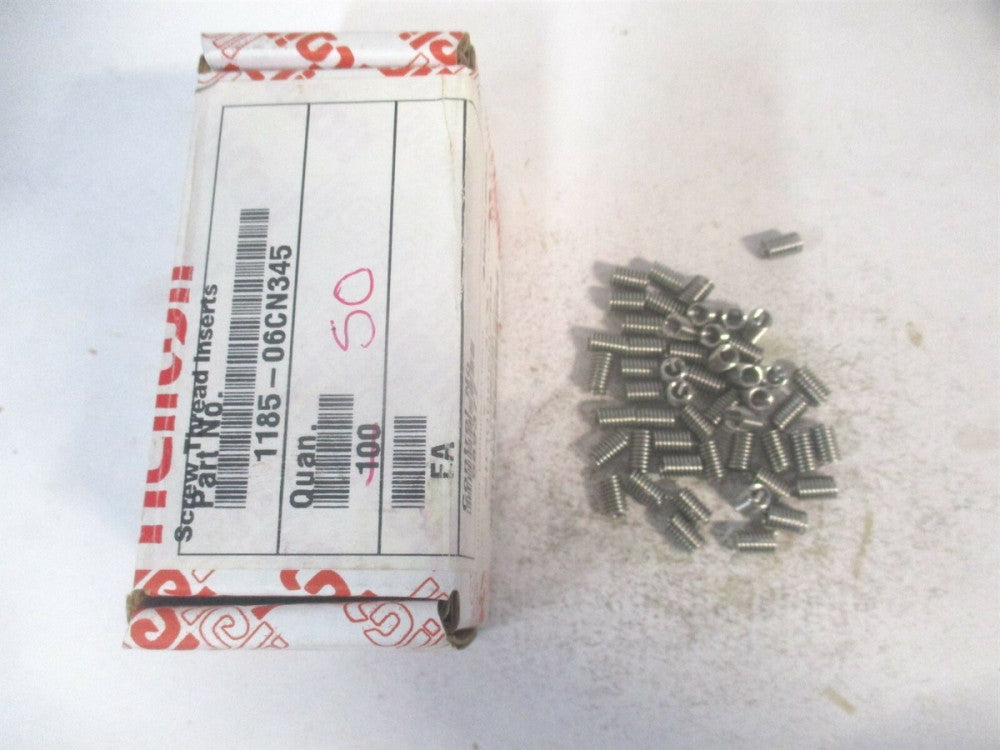 Heli-Coil (A1185-06CN345) #6-32 UNC 0.345" Free Running Helical Insert - Qty 50