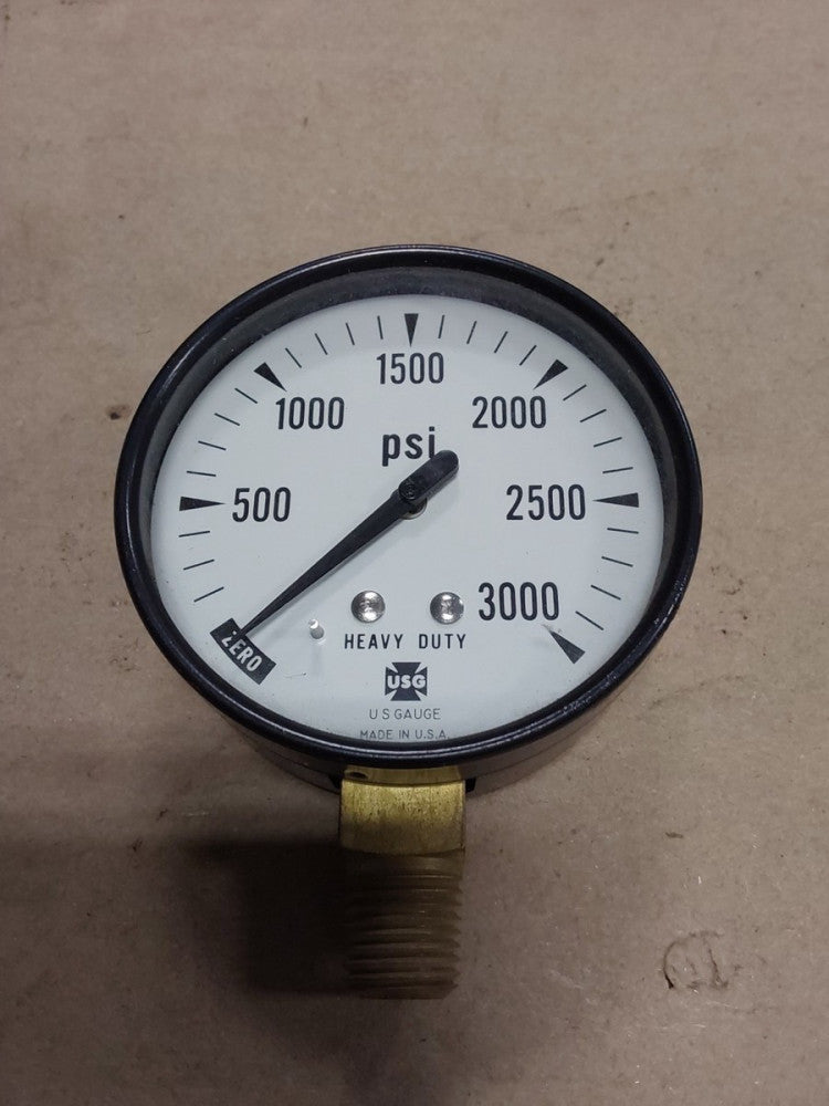 USG Pressure Gauge 0- 3000 PSI 2' 1/2  P-500.....1/4 LM....A60