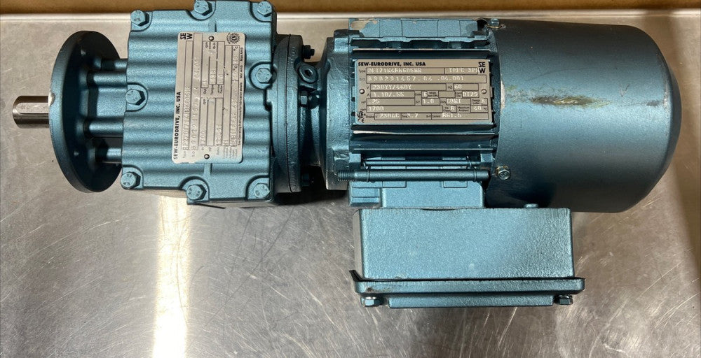 SEW-EURODRIVE DFT71K4BM605HR Motor With RF27DT71K4BM605HR Gear Box Nos Surplus 2