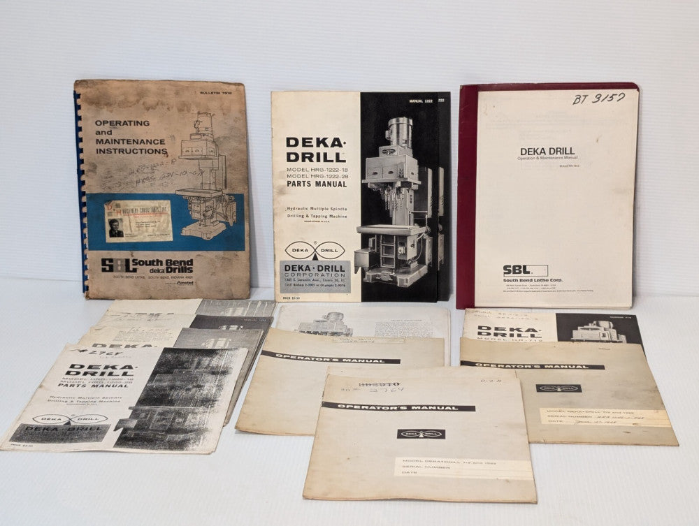Lot of 12: Vintage Deka Drill Manuals