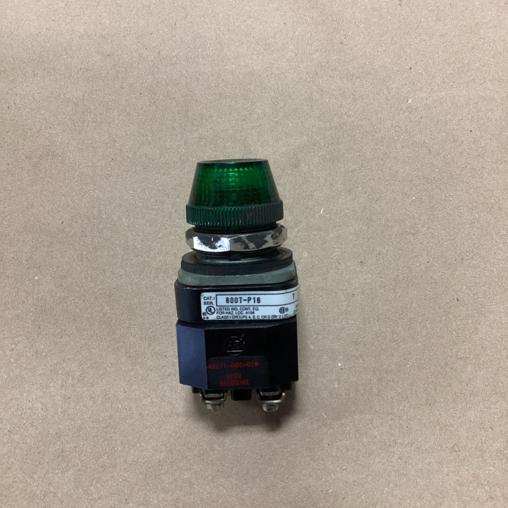 Allen Bradley 800T-P16 ser.T Green Pilot Light 120V 