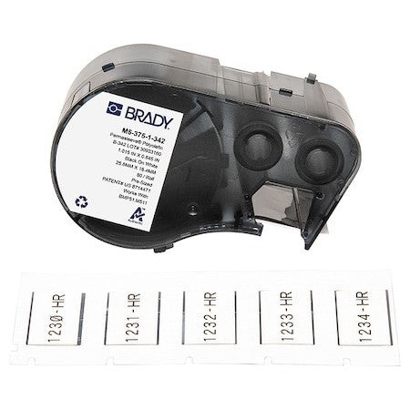 Brady M5-375-1-342 Wire And Cable Label,White,Matte Finish
