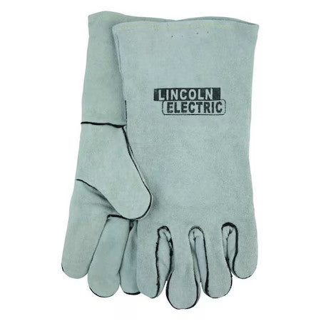 Lincoln Electric Kh641 Welding Gloves, Gauntlet Cuff, Wing Thumb, A Leather, L,