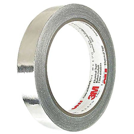 3M 1170 1X18 Foil Tape,1 In. X 18 Yd.,Silver,Pk9