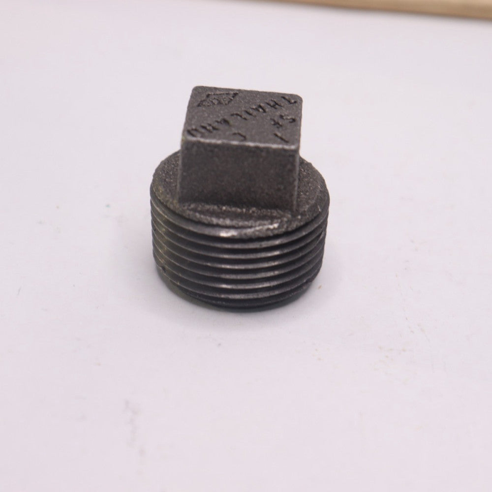 Square Head Plug Malleable Iron Black 150 PSI 1" NPT
