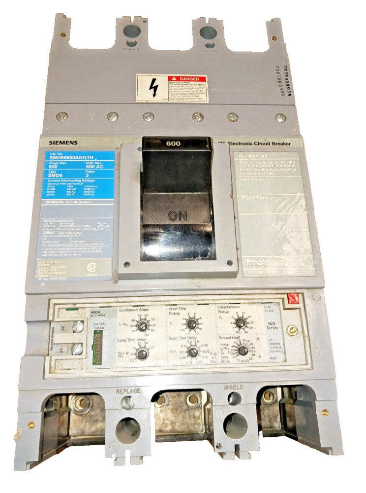 Siemens 600 Amp LSIG Circuit Breaker 600 VAC 3 Pole  SMD69600ANGTH
