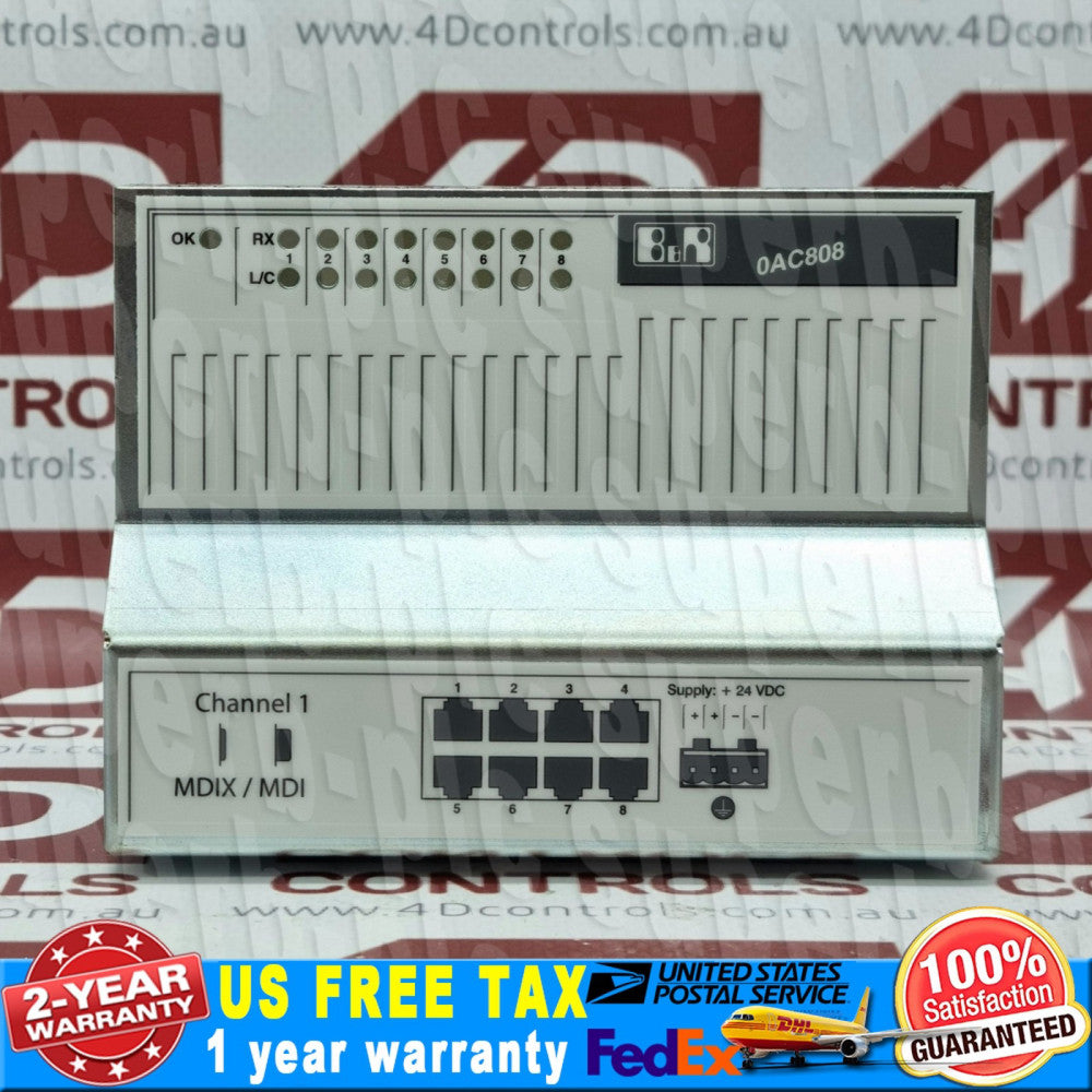 NEW B&R 0AC808.9 Automation Industrial Ethernet Hub, 8 Port, 24VDC 1PC IN BOX