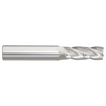 Zoro Select 206-001190 Carbide End Mill, 7/16In, 4Fl, Single, 2-3/4