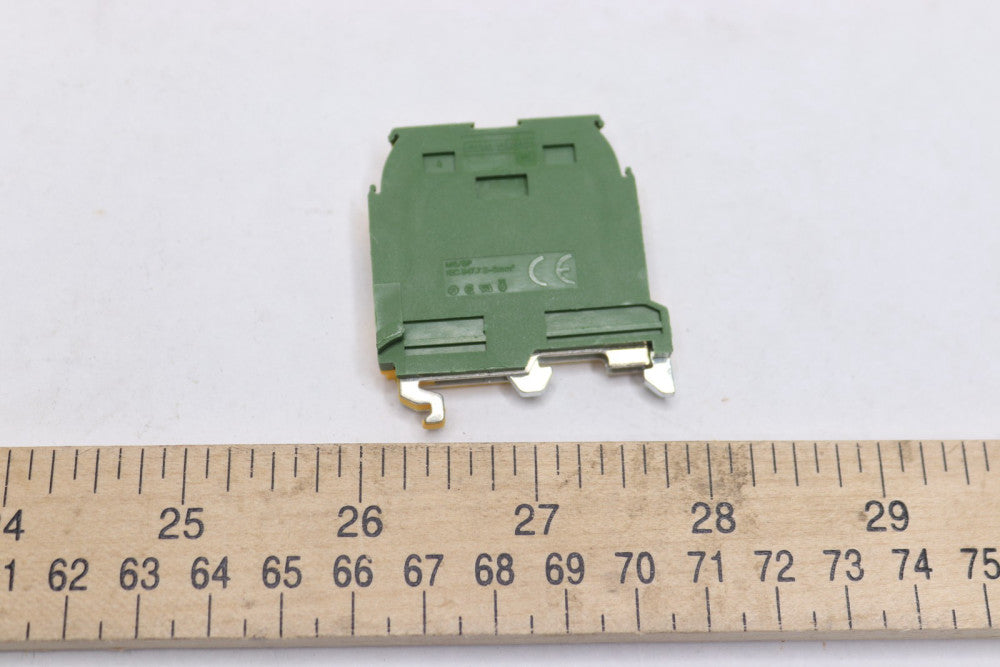 Entrelec Terminal Block Snap-On Screw Clamp 22-8 AWG Green/Yellow 8mm M6/8P