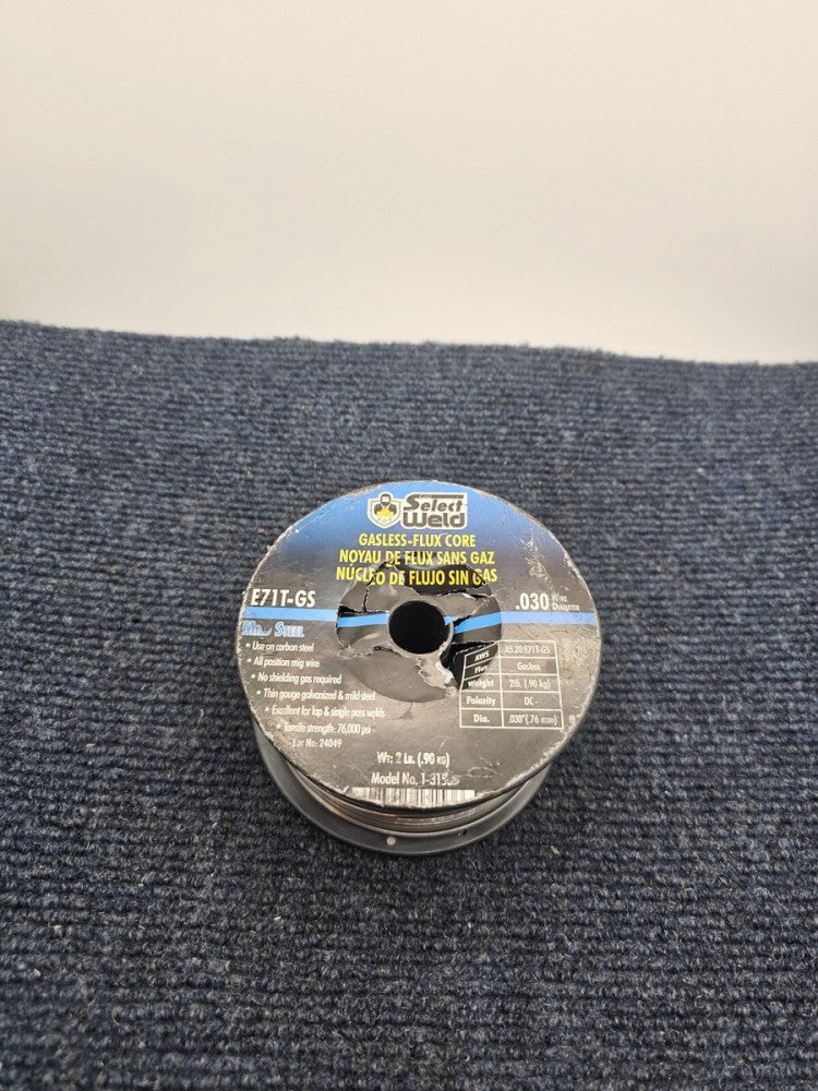 Select Weld Gasless-Flux 2lb. Core Welding Wire  E71T-GS,  .030 Dia. 1-3153