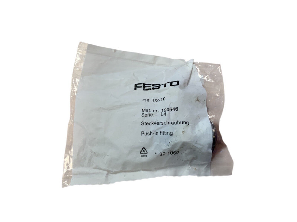 QS-1/2-10 FESTO Push-in threaded connector QS-1/2-10