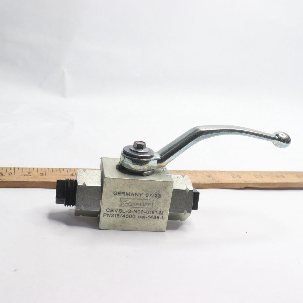 Stauff 3-Way Ball Valve Mild Steel 1/4" CBVSL-3-N08-0181-M