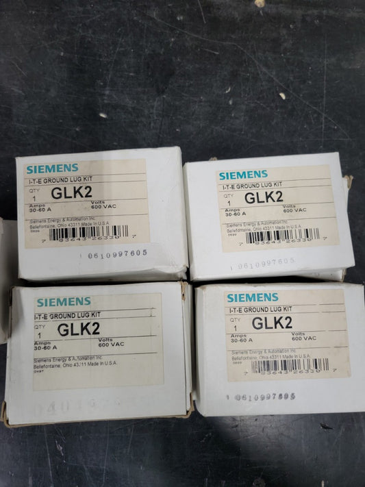 1- NEW SIEMENS I-T-E GROUND LUG KIT 30-60 AMP 600 VAC GLK2