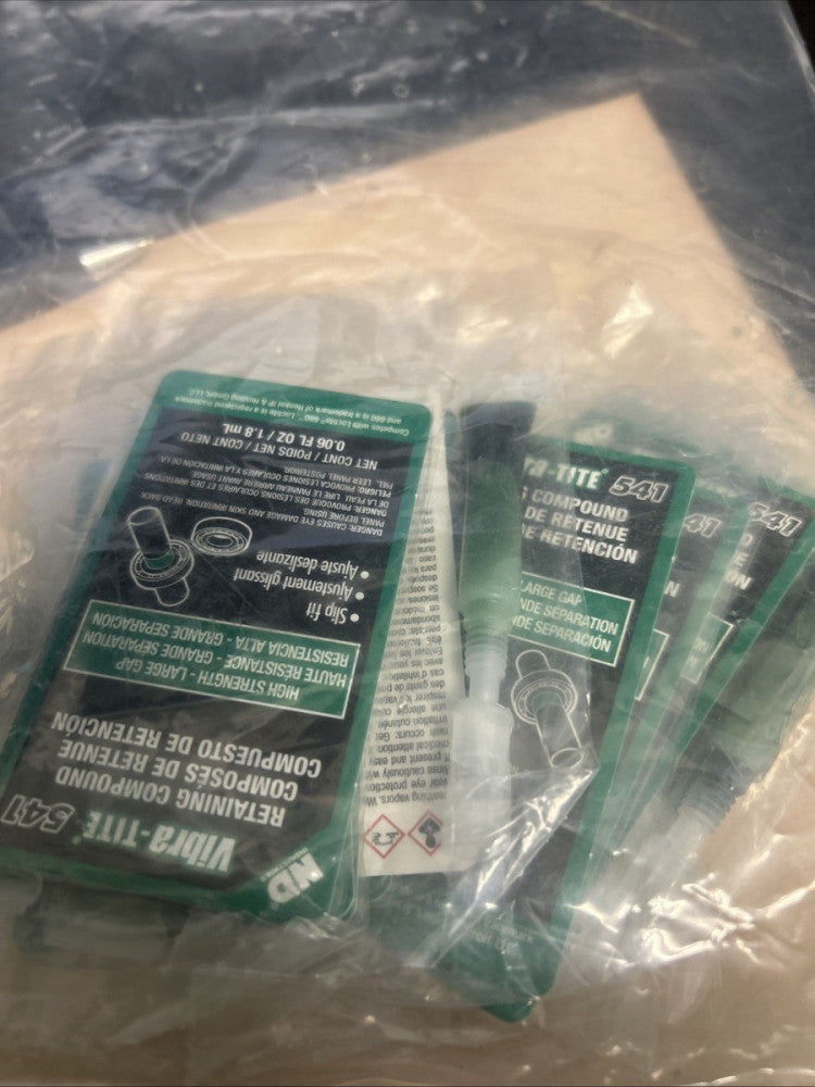 (10) Pack Vibra-Tite 541 Retaining Compound High Strength .068 oz (2 ml) each